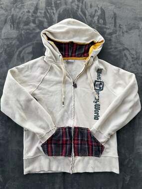 Disney Parks Walt Disney World Mickey Mouse Plaid Accent Zip-Up Hoodie